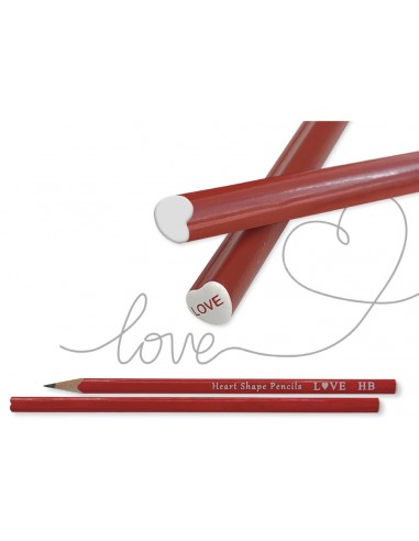 MATITA HB CON FUSTO A FORMA DI CUORE