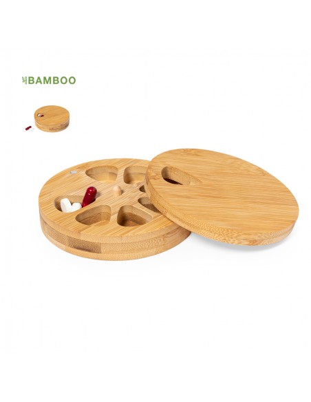 PORTAPILLOLE IN BAMBU' 7 SCOMPARTI