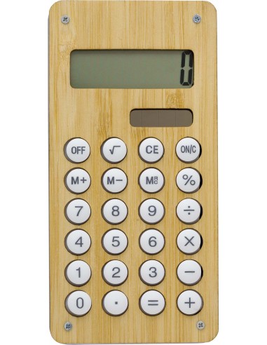 CALCOLATRICE IN BAMBU' E ABS 8 CIFRE
