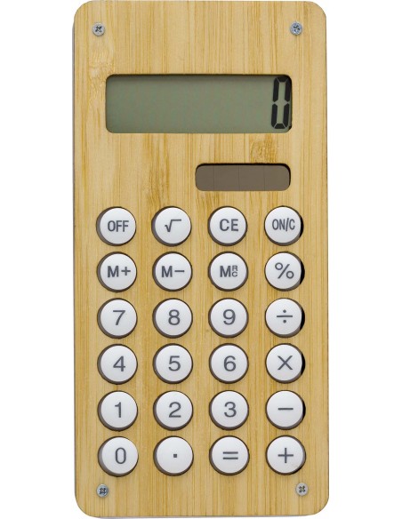 CALCOLATRICE IN BAMBU' E ABS 8 CIFRE